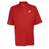 NHL Detroit Red Wings Exceed Desert Dry Xtra-Lite Short Sleeve Polo, Dark Red, Large
