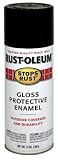 RUST-OLEUM 7776-830 STOPS RUST PROTECTIVE ENAMEL SPRAY PAINT 12 Oz - FLAT BLACK(pack of 6)
