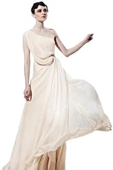 One Shoulder Crystal Applique Beaded Lace Crystals Chiffon/Taffeta/Tulle Homecoming Dress/Prom Dress 