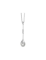 14K White Gold Diamond Necklace - 0.16 Ct. -- LIFETIME WARRANTY