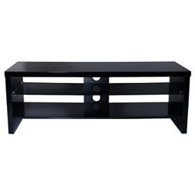 Kaorka K15 - Designer Glass Stand For LCD & Plasma TV Up To 42KG - Gloss Black