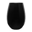 Tall Stemless Wine Glasses Set of 6 - Midnight Black