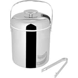 Professional Stainless Steel Ice Bucket & Tongs - 1.3 Litre