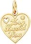 14K Gold Very Special Nana Heart Charm