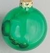 Set of 4 Shiny Green Xmas Glass Ball Christmas Ornaments 3.25" #27974