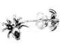 Tiny Gothic Spider Tarantula Sterling Silver Post Stud Earrings