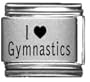 I Heart Gymnastics Laser Italian Charm