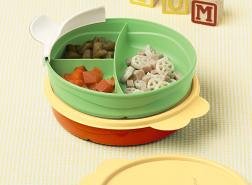 Tupperware Divided Dish Set of 2 with Easy Grip Handle for Toddlers