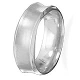 Concave Titanium Men's Ring