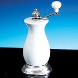 WHITE PORCELAIN PEPPER MILL