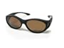 Cocoons Live Eyewear Sunglasses Stream Line (Small) Black Frame with Polarized Amber Lenses C602A