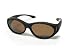 The Stream Line (Small) frame is designed to fit over smaller oval and round prescription eyewear 
shapes, to fit over frames not exceeding 4 7/8 x 1 3/8 inches.