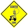 SCOOTER ZONE sign * street motorcycle