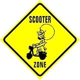 SCOOTER ZONE sign * street motorcycle