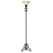 Iron Scroll Torchiere Floor Lamp