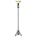 Iron Scroll Torchiere Floor Lamp