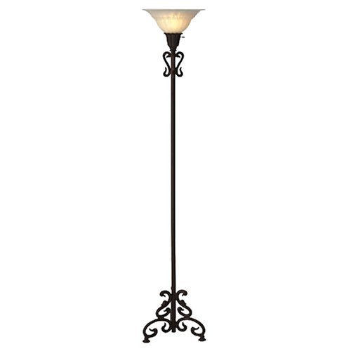 Iron Scroll Torchiere Floor Lamp