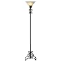 Iron Scroll Torchiere Floor Lamp