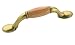 Amerock Designer Import 3 Pull London Brass With Oak Insert