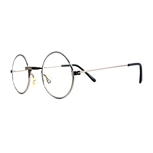John lennon vintage retro round metal frame clear lens …