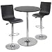 Kitchen & Housewares : 3-Pc Bar Table Set - Comes with 2 Bar Chairs (Black/Chrome) (Sizes Vary)
