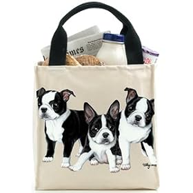 Click here to buy Boston Terrier Puppies (Dog) - Canvas Totes by Fiddler's Elbow.