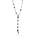 Eve's Addiction Sterling Silver Multi Color Genuine Stone Necklace