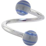 DETROIT STRIPE Spiral Twister Belly Ring