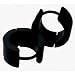 Urban Male Mens Black Huggie Hoop Earrings In Stainless Steel (Pair)