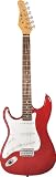 Jay Turser JT-300-LH Left-handed Strat-style Electric Guitar - Transparent Red