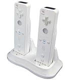 PriceLines Nintendo WII Dual Charging Dock, come with two Rechargable Batte ....