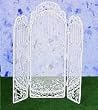 SALE!! Victorian White Wire Floor Screen Dollhouse Miniature
