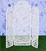 Victorian White Wire Floor Screen Dollhouse Miniature