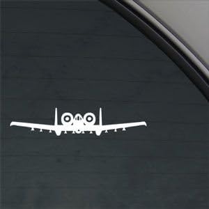 A 10 Thunderbolt Ii Warthog Front White Sticker Decal Car Window Wall Macbook Notebook Laptop Sticker Decal
