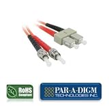 Fiber Optic cable LSZH SC ST 62.5/125 Multimode Duplex patchcord 30 meter 100 feet PARADIGM Image of Fiber Optic cable LSZH SC ST 62.5/125 Multimode Duplex patchcord 30 meter 100 feet PARADIGM