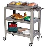 Broil King Family Size Quadruple Buffet Warming Cart with Four Individual Lids