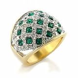 Jewelry - Emerald Swarovski Crystal Ring SZ 7