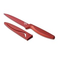Kuhn Rikon 4.5-Inch Nonstick Colori Serrated Knife, Red