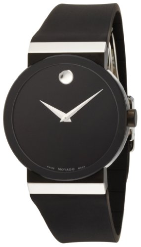 Best Price Movado Women's 606269 Sapphire Synergy Black Rubber Strap Watch