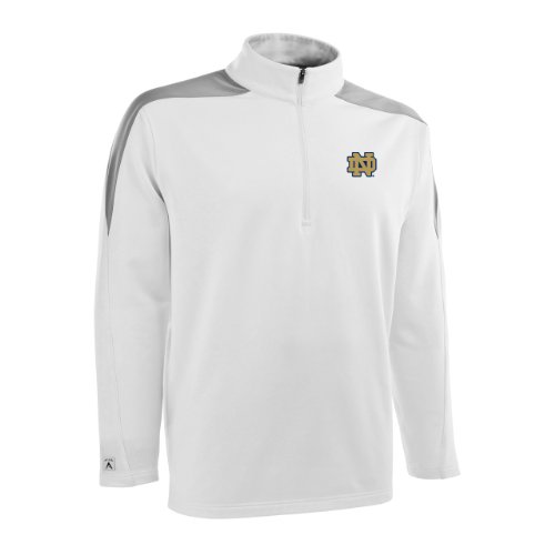 NCAA Men's Notre Dame Fighting Irish Succeed Jersey Fleece Pullover (White/Silver, Medium)