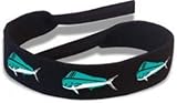Flying Fisherman Sunglass Retainer Black with Dolphin