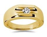 0.25 CTW Men's Diamond Ring in 14K Yellow Gold