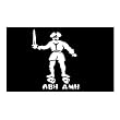 Pirate - Bartholomew Roberts 1 - Flag 3ft x 5ft Printed Polyester