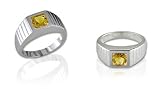 Round Cut Citrine Ring Sterling SIlver