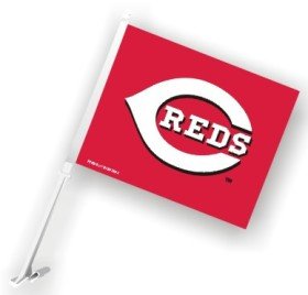 Cincinnati Reds Car Flag Vibrant Colors & Features the Team Logo Made with Sturdy Nylon