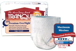 Tranquility Premium Overnight Disposable Underwear, Small