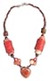 Bead choker, 'Happy Days' 1" W 17" L