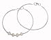 Sterling Silver Two Piece Toddler Bracelet Set with Freshwater Pearls and Diamond Cut Design
