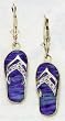Blue & Green Flip Flop Earrings -ES1649