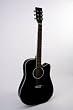 Austin Bazaar 41" Black Cutaway Acoustic Electric Guitar with Gig Bag and Accessories